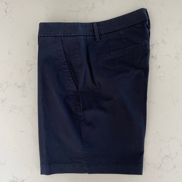 Talbots Girlfriend Chino 7" Cotton Casual Easycare 4 Pocket Shorts Blue Sz 6 - Picture 2 of 11